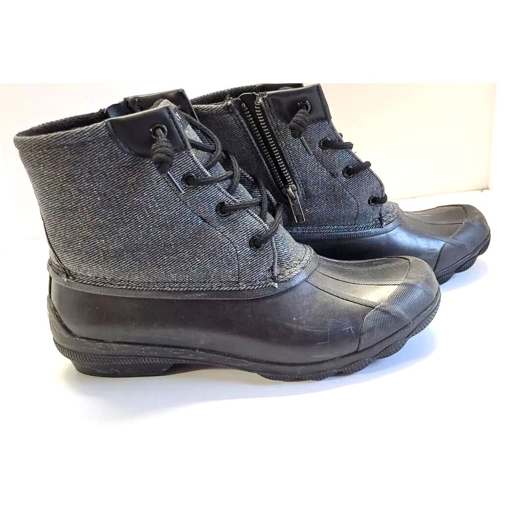 SPERRY TOP-SIDER Syren‎ Duck Boots Black Size 9.5 Cushion Sole